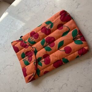 Baggu Cherry Print Quilted Laptop Case